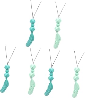 ibasenice 6 Peças Colar De Mordedor Mastigável Colar De Bebê Colares De Mastigação Colar De Dentição Colar Molar Corrente Brinquedo Molar Bebê Ferramenta De Dentição Bastão De Dentição Gel