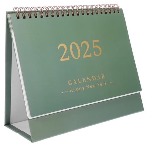 OSOLADY 卓上カレンダー 年 蛇年風水ミニデスクカレンダー 転可能なダブルワイヤー綴じ コンパクトで携帯便利なスタンディング週間プラン