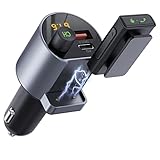 【Botones Multifunción para Todas Las Necesidades】Hay 3 botones multifunción en este adaptador bluetooth coche, que se pueden usar para ajustar el volumen (llamada/música), cambiar la canción anterior/siguiente, responder/rechazar/colgar llamadas, activar asistentes inteligentes como Siri/Google Assistant. Con este manos libres inalámbrico reproductor mp3 coche, puede obtener fácilmente varias funciones útiles con una sola operación