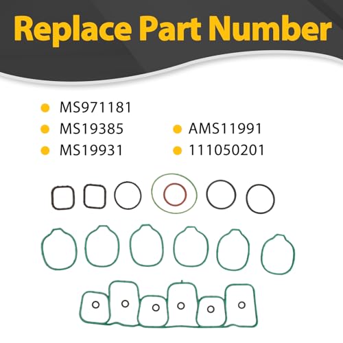 Image of Engine Intake Manifold Gasket Kit - Fits for Ford Edge /Explorer / F150 / Police /Mustang /Flex /Taurus / Transit150 / 250 /350, Lincoln MKS /MKT /MKZ /MKX 2011-2020, Reaplce MS97118-1, MS971181