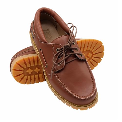 Zerimar Leder Bootsschuh für Herren - Leichte Bootsschuhe - Ledermokassins - Herren Ledermokassins - Farbe Tan N - Größe 41