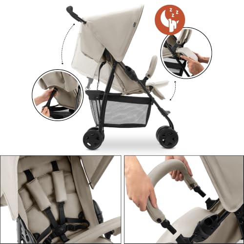 Miniatura 7 de Hauck Sport Carrito Bebe Ligero Desde El Nacimiento - Silla De Paseo Reclinable Para Niños Hasta 15 Kg - Carro Plegable Ultraligero 5,9 Kg - Cesta Grande Hasta 3 Kg - Beige