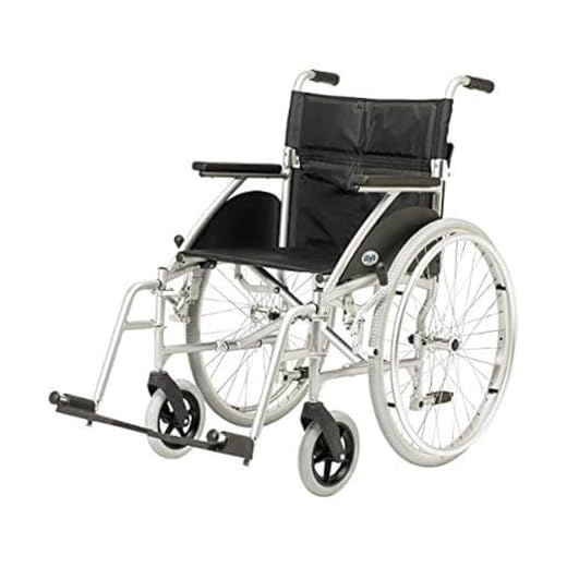 DAYS Swift Self Propelled Wheelchair, Lightweight Mobility Device for Elderly, Handicapped, and Disabled Users, Portable Wheelchair for Independence or Caretaker Convenience, Silver, 46cm