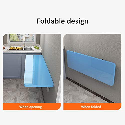 Table pliante murale bleue dans la cuisine pour des repas conviviaux - 3
