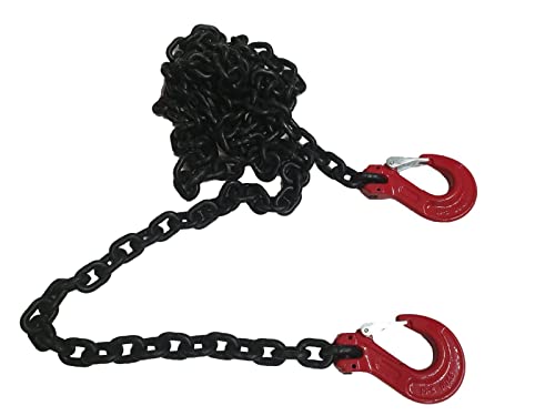 8mm Grade 8 Lashing Chain With Clevis Sling Hook Each End - Load Binder Chain (4 Metres)