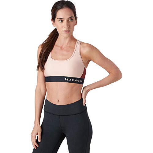 Under Armour Women's HeatGear Armour Mid Impact Crossback Sports Bra 1307200 Bra, Womens, Bra, 1307200, Pink (679), XL