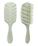 💚 Massage Effekt - Die Massageborsten aus Bambus fühlen sich angenehm weich an und eignen sich perfekt für eine empfindliche Kopfhaut. Die Haarbürste ist antistatisch und schont so das Haar und auch die Kopfhaut.