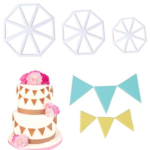 Danaraa Plastic Mini House Bamboo Fence Pennant Cookie Cutters Cakecup Decoration Fondant Molds Tools(8 Pieces) #TOP4