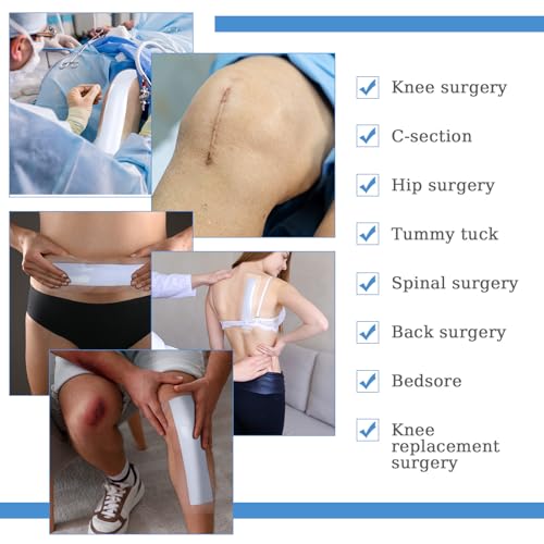 30 Pcs 4 x 12 Inch Waterproof Shower Protector with Non Stick Center Pad Knee Replacement Stretch Transparent Adhesive Bandage Peritoneal Dialysis Accessories Protector Wound Cover Bandage
