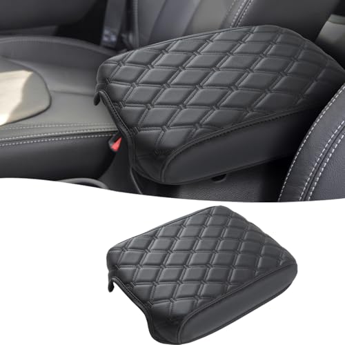 GIANT PANDA Custom Center Console Cover Fit Jeep Wrangler 2/4 Door JK Sahara Sport Rubicon Unlimited 2011-2017,Waterproof Faux Leather Armrest Console Cover - Full Protection - Black by GIANT PANDA - Used condition - US$24.83