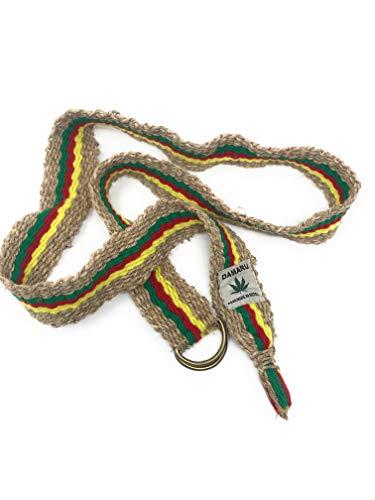 Damaru Hemp belt D ring belt Vegan festival belt Hip mens belt Jeans macrame belts Preppy unisex belt Belts canvas Womens belt Military Style