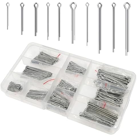 300 PCS Assorted Stainless Steel Cotter Pins Cover