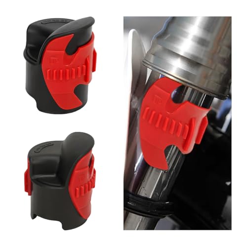 Image of 2 PCS Motorcycle Fork Seal Cleaner Tool, Front Fork Seal Cleaner Removal Tools Fits 45-55mm Seal Mate Oil Level, Motorcycle Dirt Bike Cleaning Shock Repairing Absorber Tool (Red)