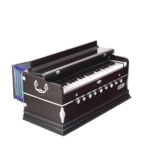 Image of AMRITMUSIC 9-Stopper Standard Harmonium With 42 Keys,Right Coupler-Multiy Below,(Bass-Male) With Padded Bag