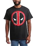 Marvel Men's X-Men T-Shirt - Deadpool and Wolverine Short Sleeve Crewneck Graphic Tee - Superhero T-Shirt for Men (S-XXL), Size Large, Deadpool Black