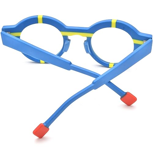 Image of HEPIDEM Multicolor Acetate Glasses Frame Women,Oversize Round Optical Eyeglasses