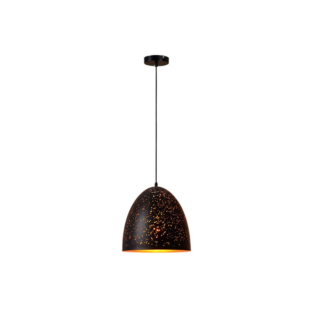 Suspension E27 design fer forgé ajouré lustre rétro haut de gamme noir
