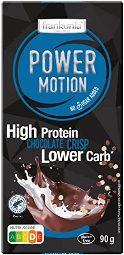 frankonia CHOCOLAT POWER MOTION no sugar added - High Protein Lower Carb Chocolate Crisp, 90 g