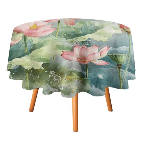 Nappe ronde imperméable idéale pour repas de mariage et dîners - 8