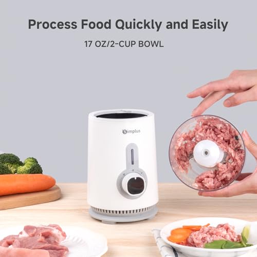 Simplus 3 in 1 Blender and Food Processor Combo for Kitchen, Small Electric Food Chopper, Meat and Vegetable Grinder, 380W High Speed 5 Cup Blenders with 2 Speeds and Pulse for Smoothies and Shakes - Image 6