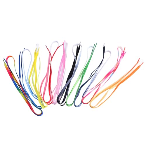 KAJNBN de Poliéster Degradado Multicolor 11 Pares de Cordones Resistentes y Decorativos, 120 Cm de Largo Color Aleatorio para Zapatos Casuales