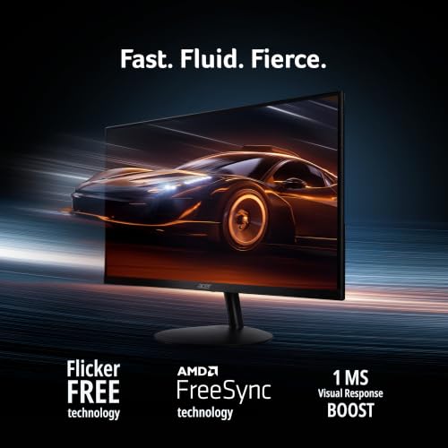 Image of Acer SmartChoice SA242Y E 23.8 Inch Full HD IPS Monitor I 100Hz Refresh Rate I 1ms VRB I AMD FreeSync I Ultra Slim ZeroFrame Design I VisionCare I HDMI & VGA Inbox HDMI Cable I VESA Mount I Black