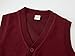 ACESTAR Boys Girls School Uniform Sweater Vest Cotton Kids V-Neck Button Solid Sleeveless Cardigan for Children Toddler, Wine Red, 150/11-12Y