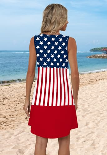 Image of Aokosor Womens Summer Dresses 2026 Loose V Neck Sleeveless Dress Sundresses Swimsuit Coverup Vacation Outfits