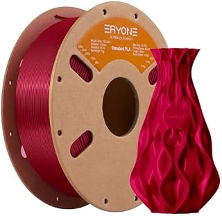 ERYONE PLA Filament 1.75mm, 3D Printer Filament PLA, -0.03mm, 1kg(2.2lbs)/Spool, Carbon Black