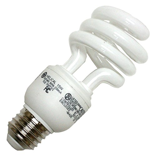 General Electric Showcase Energy Smart Spiral CFL 85394 15-Watt, 900-Lumen T3 Spiral Light Bulb with Medium Base, 2-Pack