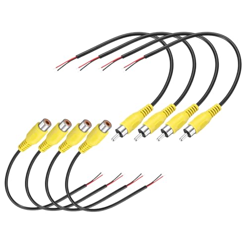 Cable de altavoz RCA a cable desnudo elimina ruidos en amplificador con adaptador de audio 22 AWG