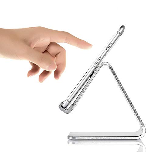 Suporte de telefone inteligente portátil de alumínio sólido para mesa Unitedheart prata para mesa de