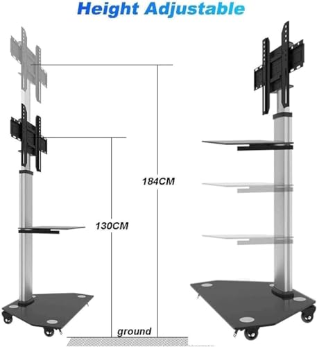 Soporte móvil para TV con ruedas y altura ajustable miniatura 6