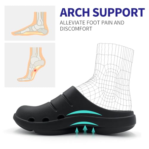 Amoji Unisex Arch Support Recovery Slide Sandals Orthopedic Clogs Athletic Shower Slipper XLS15564
