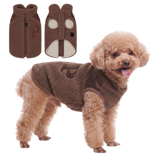 DoggieKit Warme Hundemantel Winddicht Fleece Winter Hundejacke für Hunde | Winterjacke Hundebekleidung Hundejacke mit D-Ring, Wintermantel Fleece Hundeweste für Kleine Mittelgroße Hunde, Hundepullover