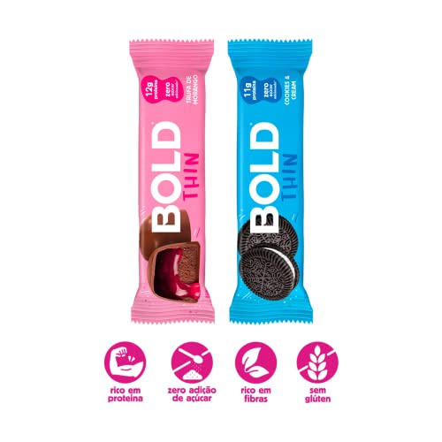 BOLD THIN 2 SABORES - TRUFA DE MORANGO + COOKIES & CREAM