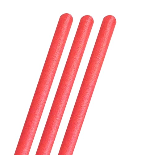 3 Churros de 150 cm para Juegos y Entrenamiento Acuático,Flotadores de Piscina de Espuma 3 Churros de Natación. (Rojo)