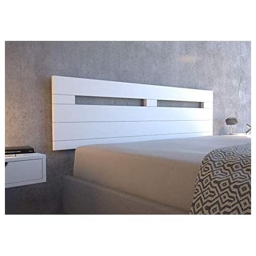 LA WEB DEL COLCHON - Cabecero de Madera Rústico Provenza para Cama de 180 (190 x 44 cms.) Blanco nórdico | Cabeceros Madera | Dormitorio Matrimonio | Cabezal Cama |Estilo nórdico