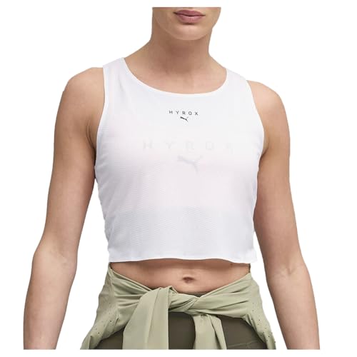 PUMA Womens Hyrox Ultraspun Crew Neck Crop Tank Casual - White3