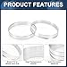 INFINAUTO Car Wheel Hub Centric Rings OD 66.6mm to ID 65.1mm Wheels Center Shaft Shock Absorbing Hubrings Aluminum Alloy Silver Tone Durable