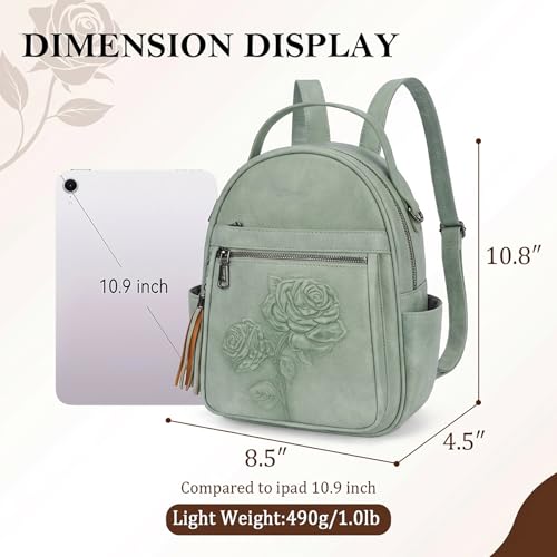 Image of Mini Backpack Purse for Women,Vegan Leather Small Backpack for Daily | Embossed Lightweight Water-Resistance Travel Mini Fashion Daypack Bag,Ladies Casual Backpack Purse Gift Choice for Women