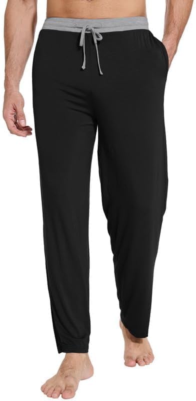 WiWi Viscose from Bamboo Mens Pajama Pants Soft Lounge Bottoms Sweatpants Sleep Pant Drawstring with Pockets S-XXL - Image 2