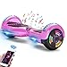 E-RIDES Hoverboards per Bambini, 6,5 Pollici Autobilanciato Scooter Elettrico, Overboard con Bluetooth e LED luci, Regalo per Bambini ragazze e Adulti, colore: Rosa cromo