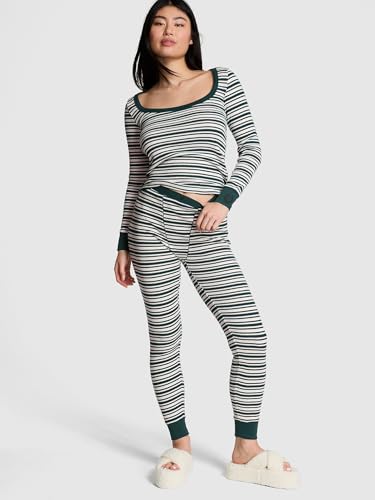 Victoria's Secret PINK Thermal Pajama Set, Long Sleeve Shirt & Leggings, Sleepwear for Women (XS-XXL)2