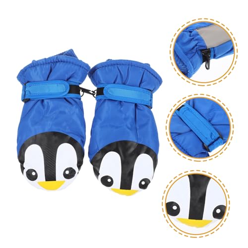 2 pares de luvas de esqui para crianças luvas de tricô luvas de neve para crianças luvas de esqui Th