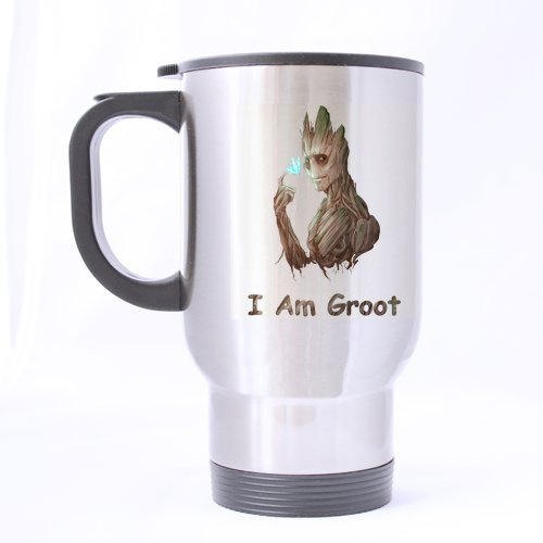 Custom Mugs Cool I Am - Taza de Viaje Personalizada, diseño de árbol de Novia, Color Plateado, para Deportes, café, Oficina, casa, Taza de 35,56 ml, impresión a Dos Lados
