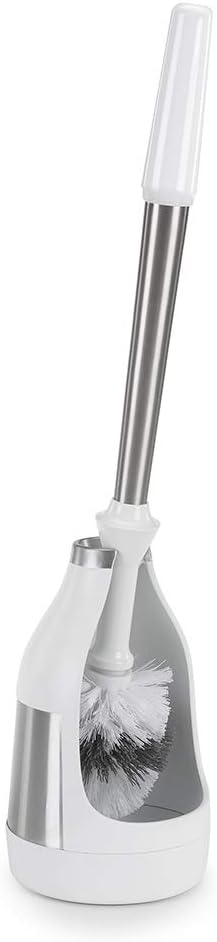 Polder Belle Design Toilet Brush Caddy with Optimized Brush Head for Hard-to-Reach Places