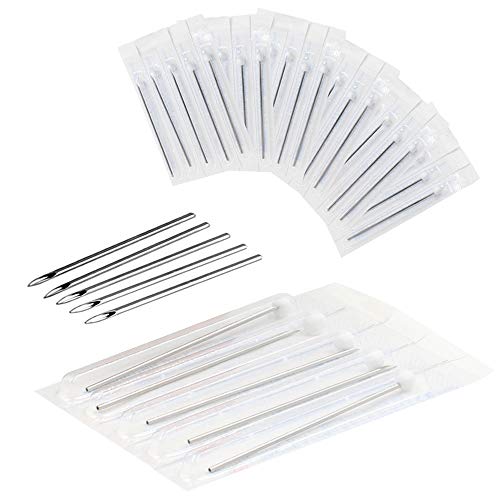 Ear Nose Piercing Needles - Combofix 50Pcs Ear Nose Piercing Needles Mixed Sizes 12G,14G,16G,18G and 20G Stainless Steel Body Piercing Needles Piercing Supplies Piercing Kit Body Piercing Tool(50Pcs)