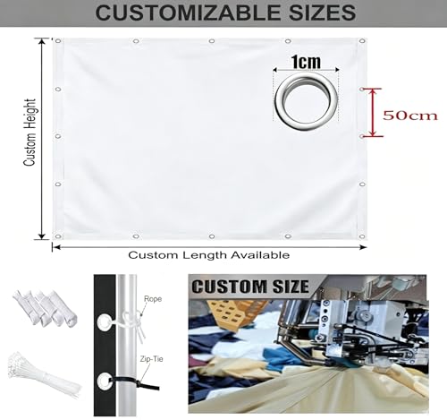 Voile d'ombrage rectangulaire 200 g/m² avec oeillets renforcés