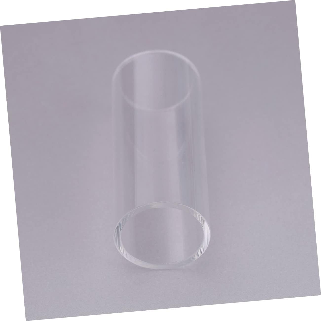 Glass Guitar Slide 2Pcs for Guitar Lovers 6x2.2x2.2cm White